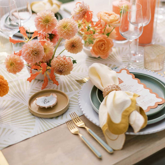 Summer party florals in peach and orange