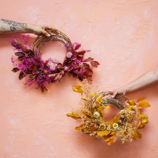 Fall floral wreaths from Native Poppy