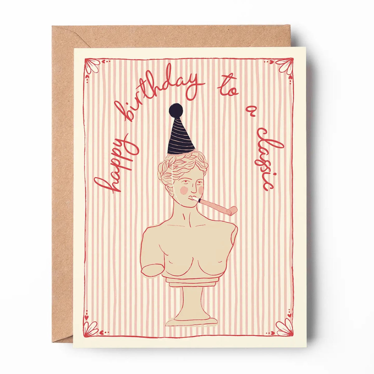 Happy Birthday Classic Statue Bust Card