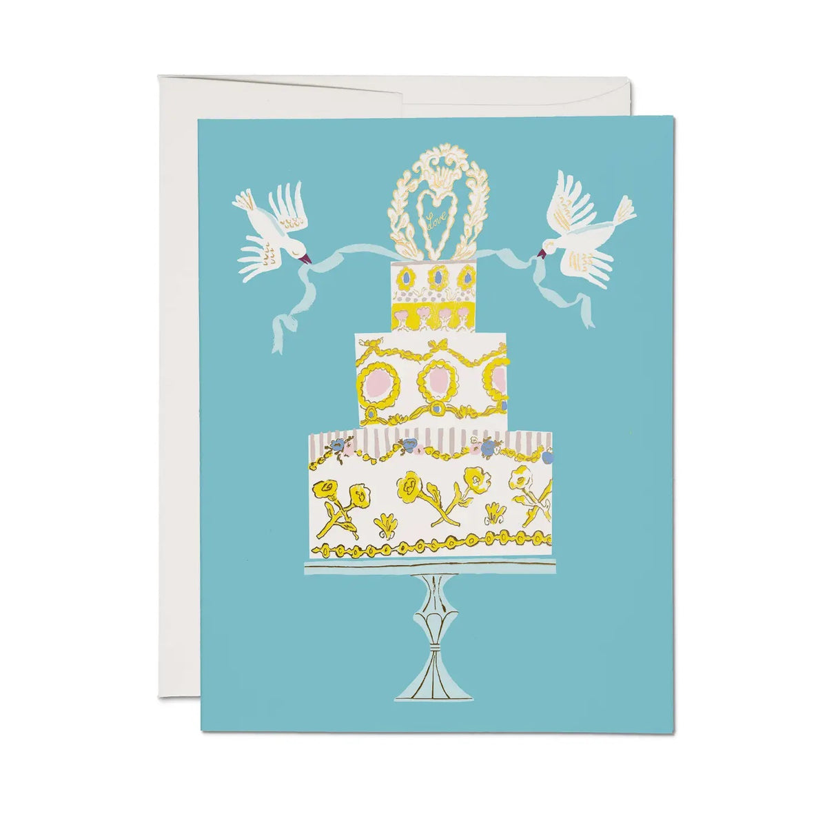 Love Cake Wedding Greeting Card