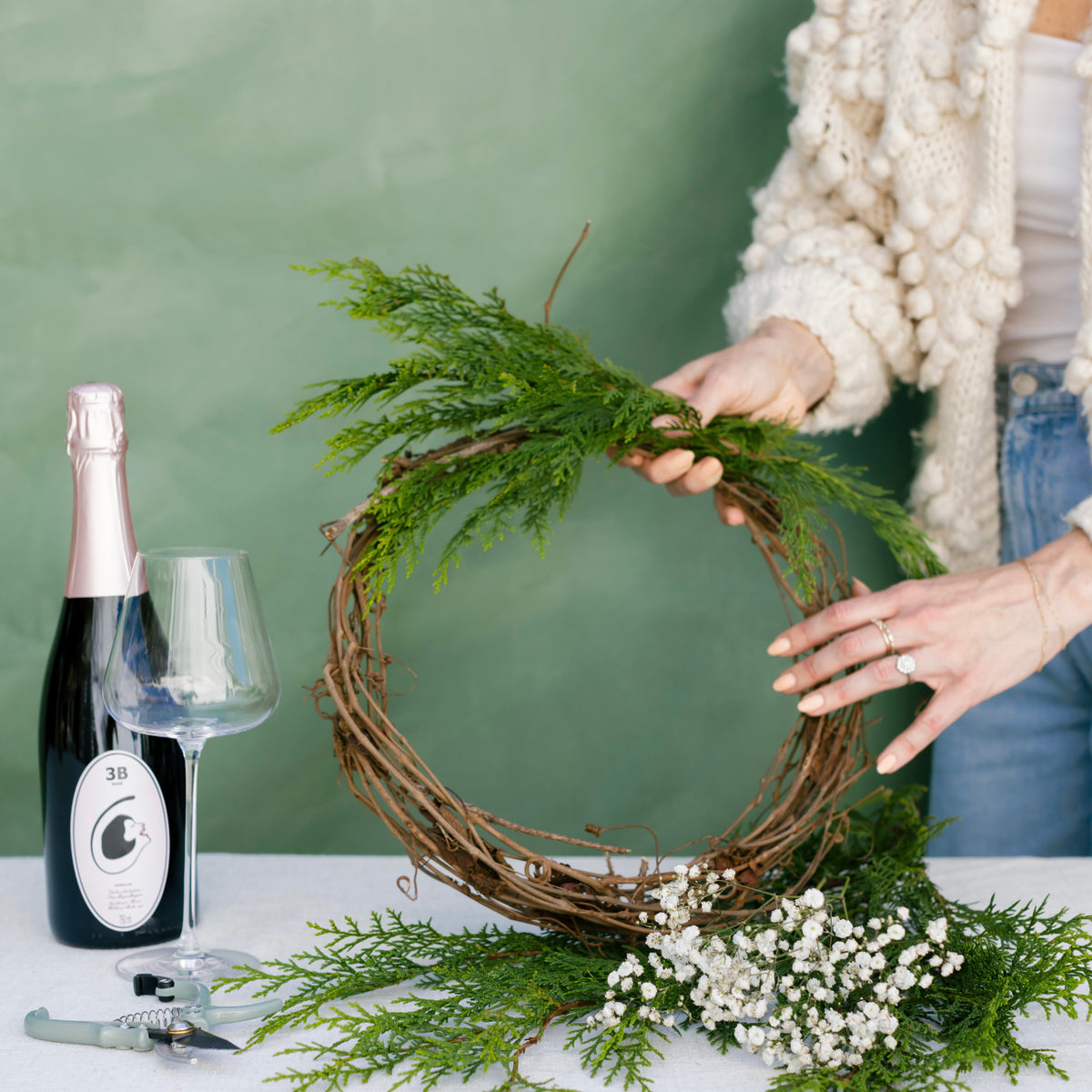 Dec. 6, 2026 - Holiday Wreath Making + Wine Tasting Workshop