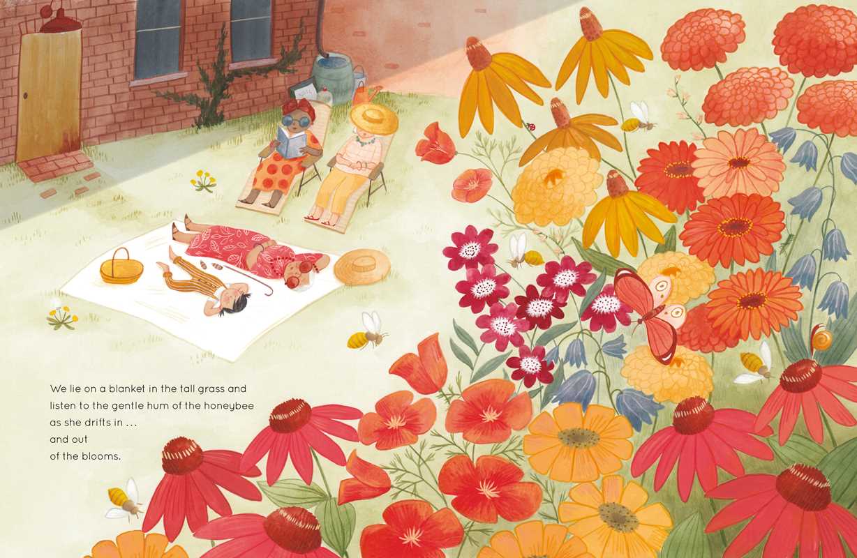 Full floral page illustration The Garden We Share By Zoë Tucker