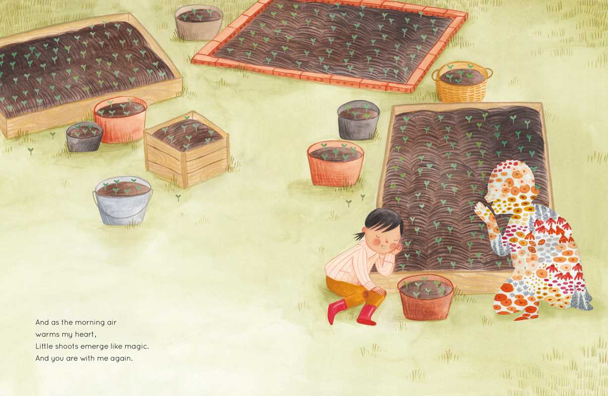 Planting seeds illustration from The Garden We Share By Zoë Tucker
