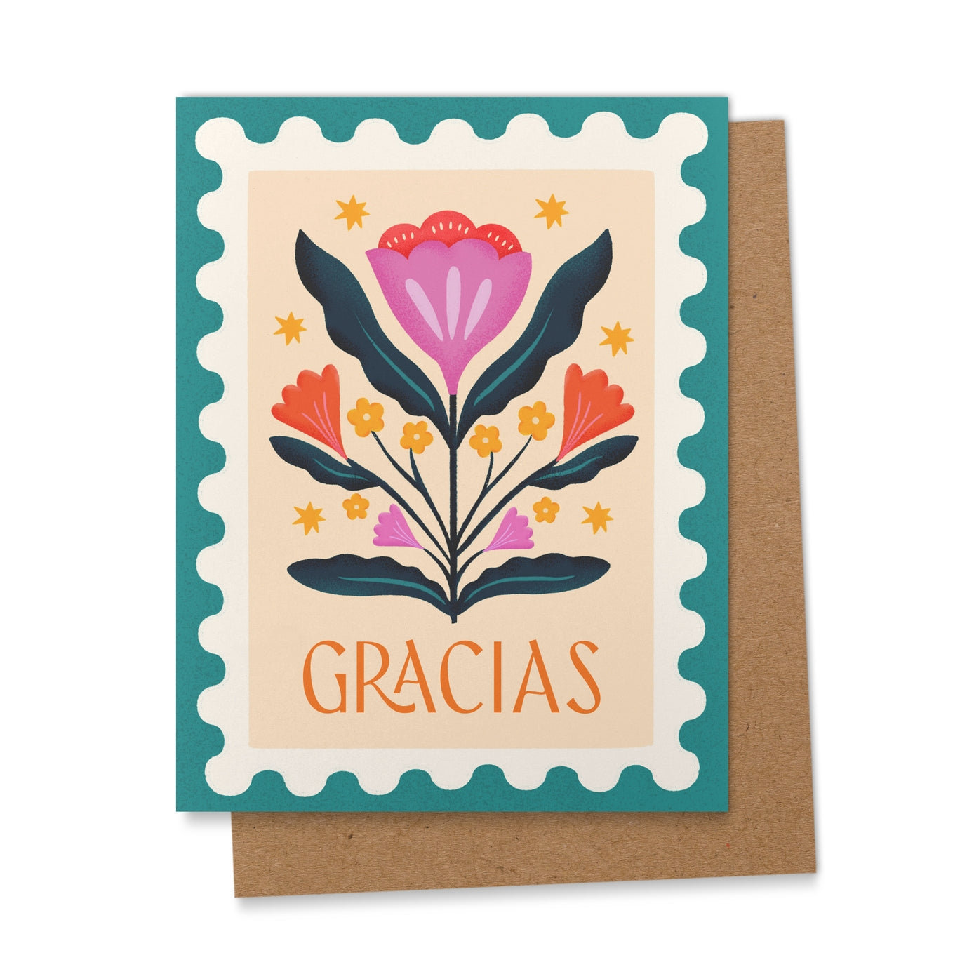 Gracias Summer Florals Spanish Greeting Card