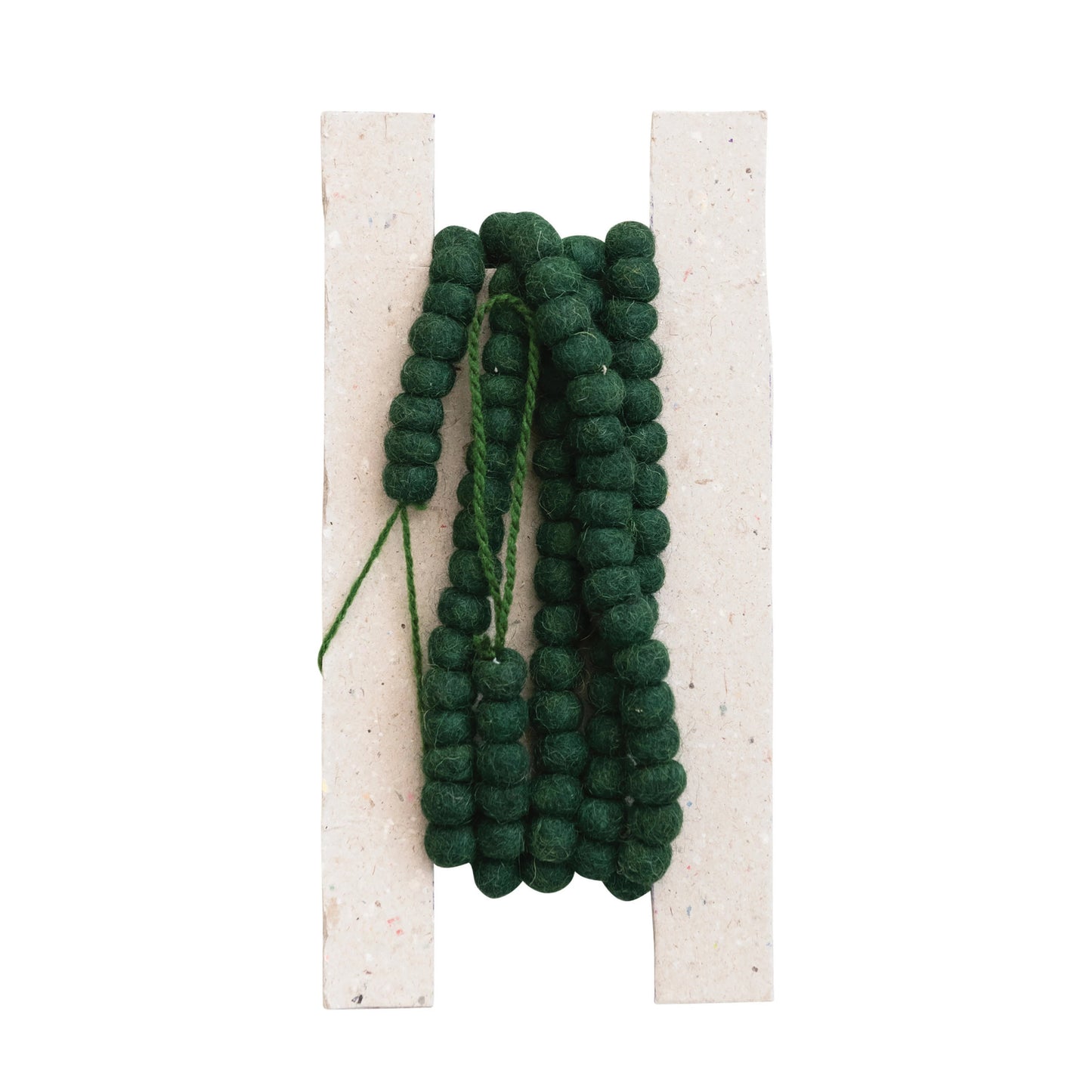 Forest Green Felt Ball Garland