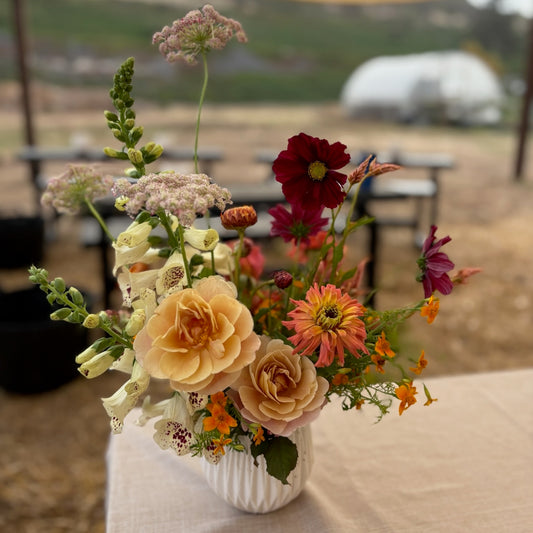 Flower arrangement made with san diego farm grown flowers