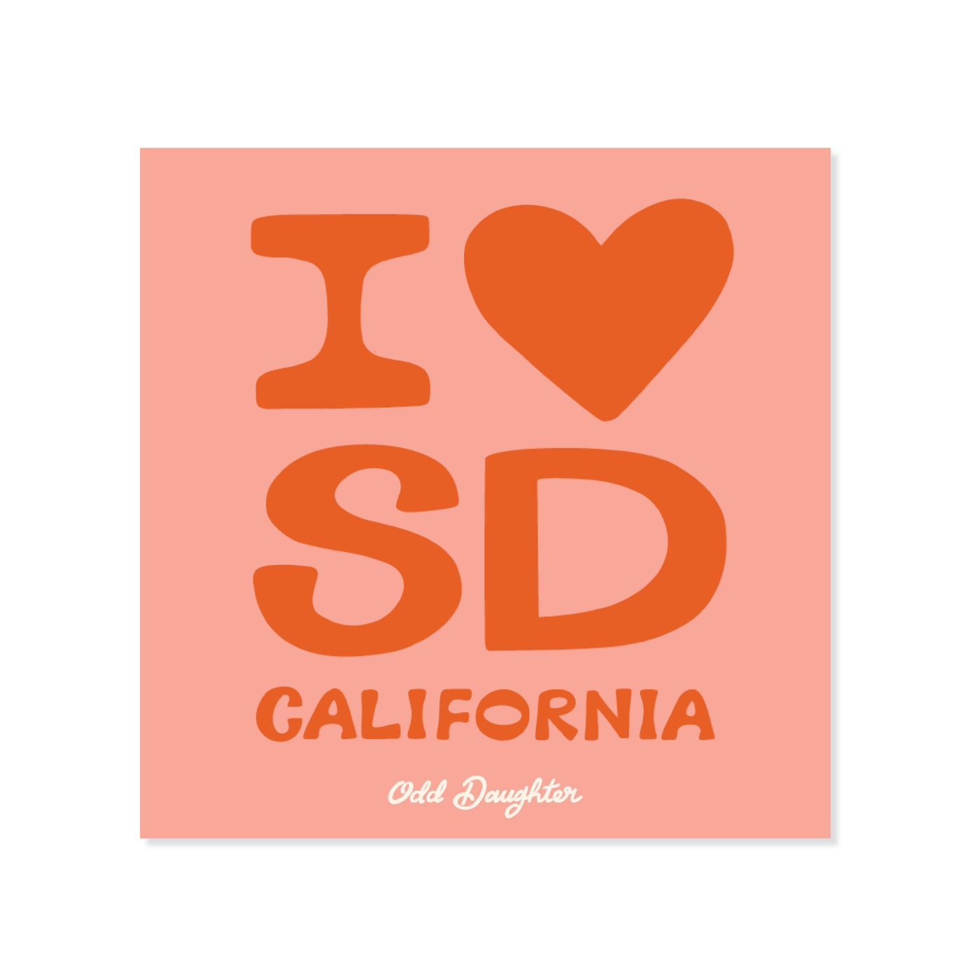 I Heart San Diego Sticker in pink