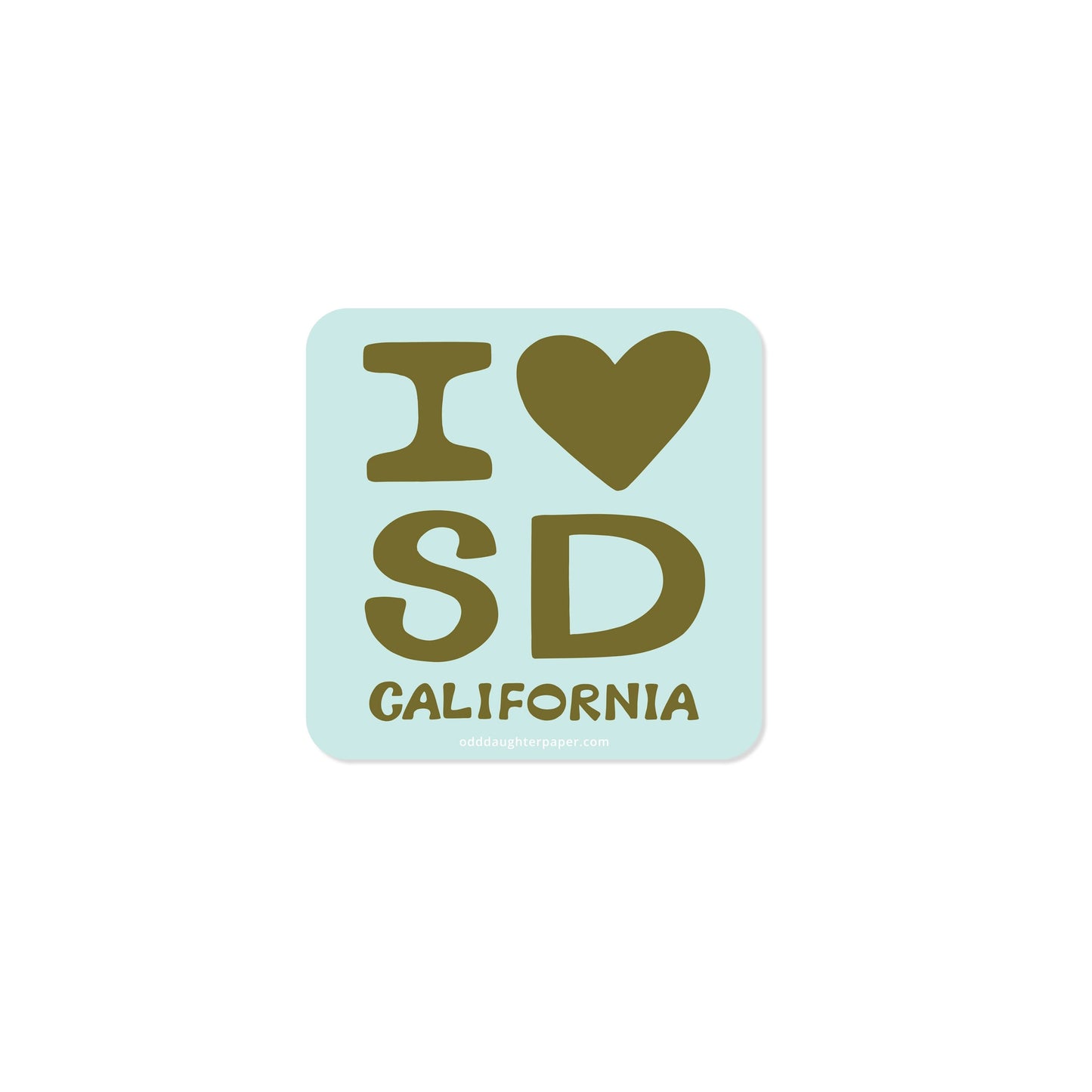 I Heart Sd California - San Diego Vinyl Sticker