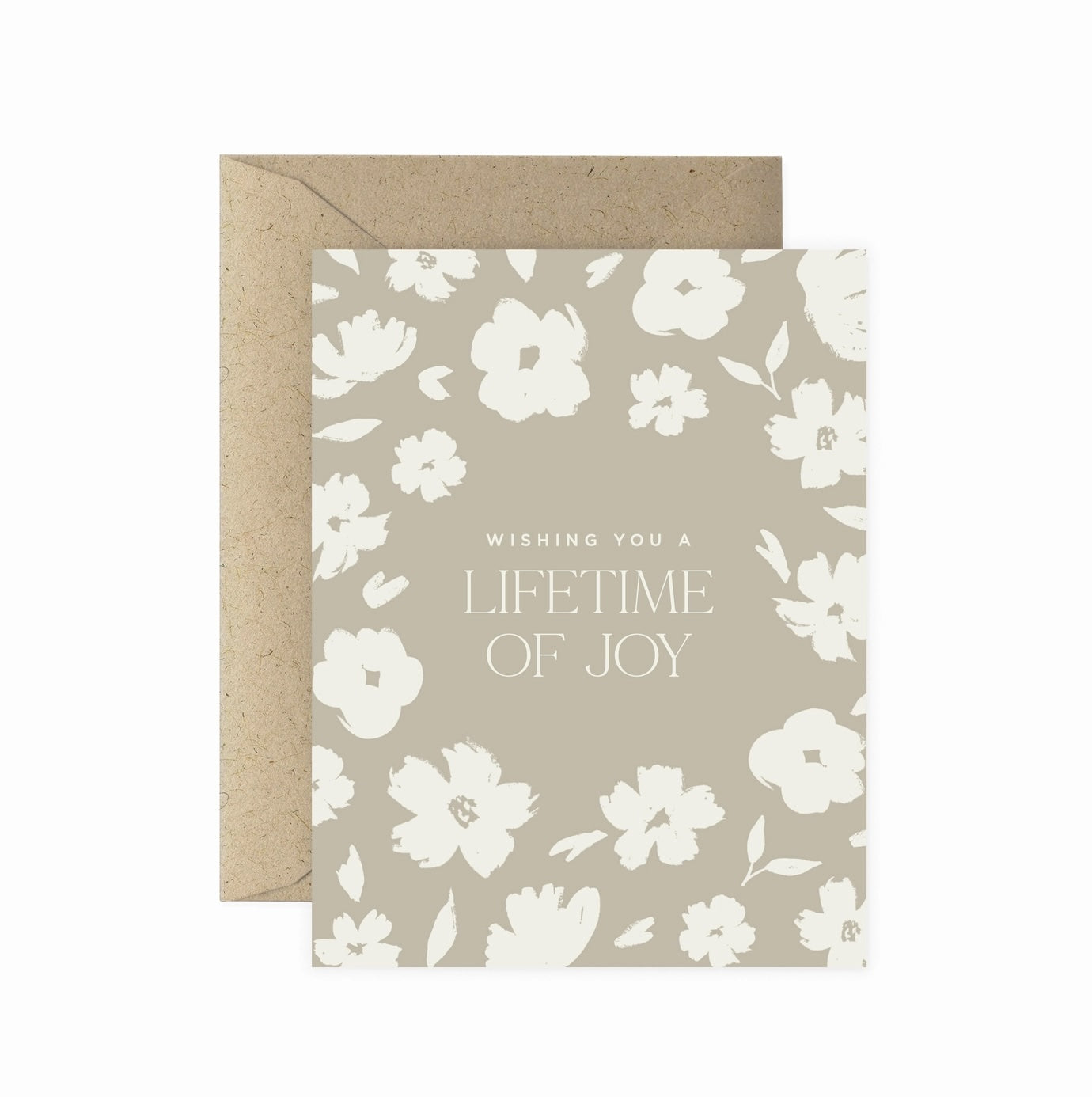 Wishing you a lifetime of joy - wedding card with floral pattern from Paper Anchor Co.