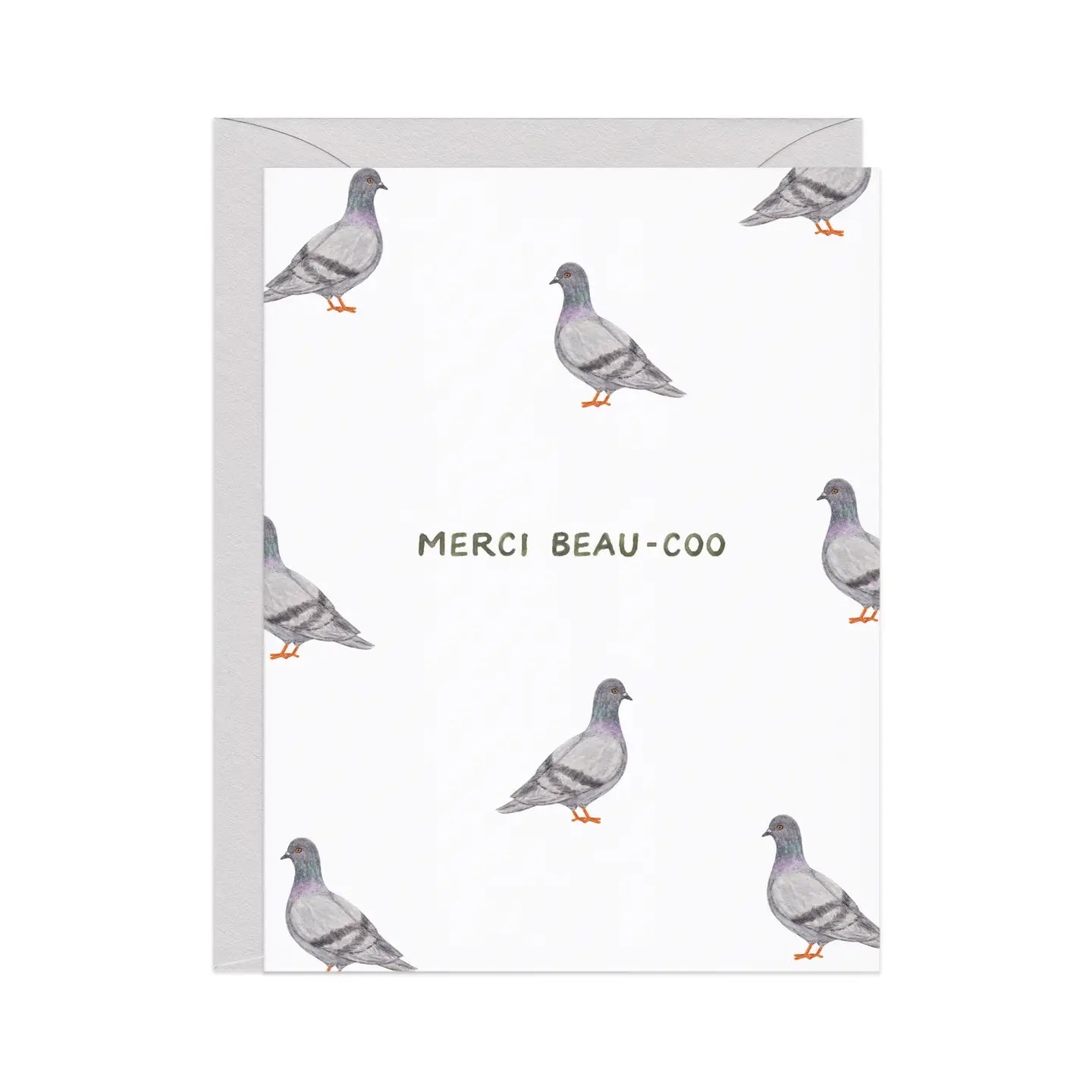 Merci Beau-Coo Pigeon Thank you card from Amy Zhang