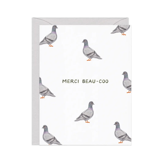 Merci Beau-Coo Pigeon Thank you card from Amy Zhang