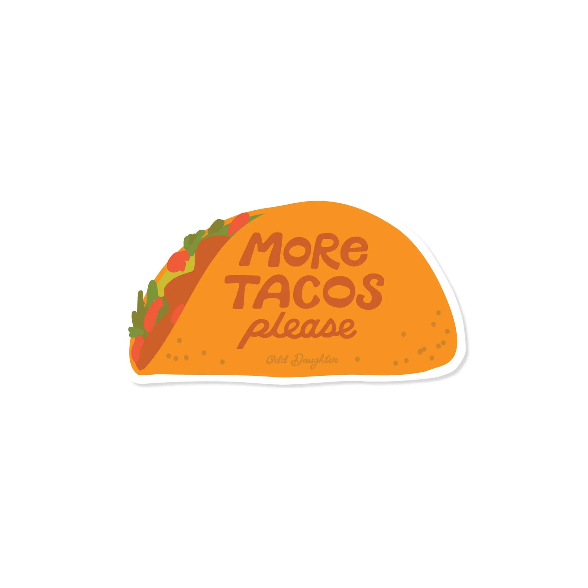 More tacos please illustrated sticker