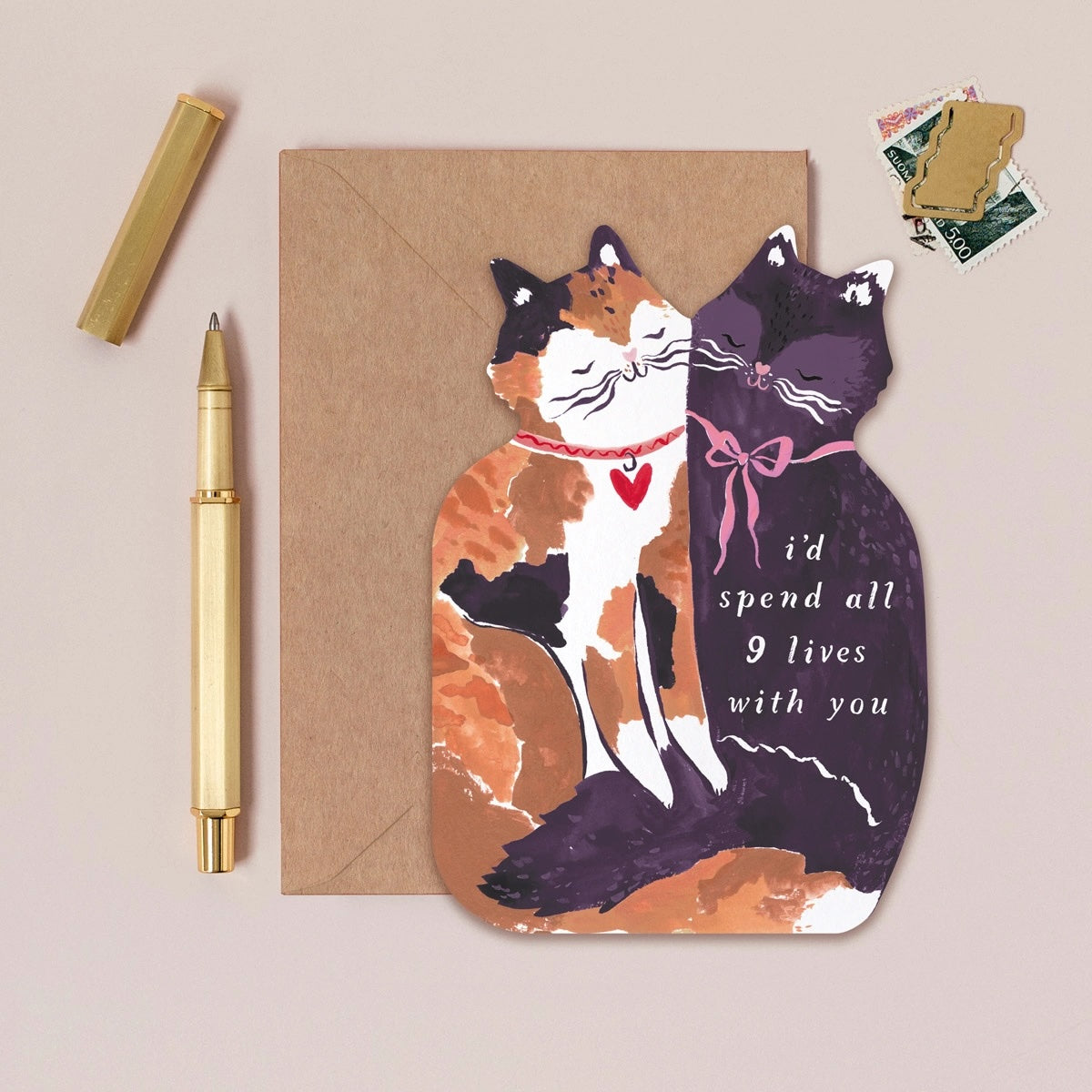 9 Lives Cat Anniversary Card from Sister Paper Co.