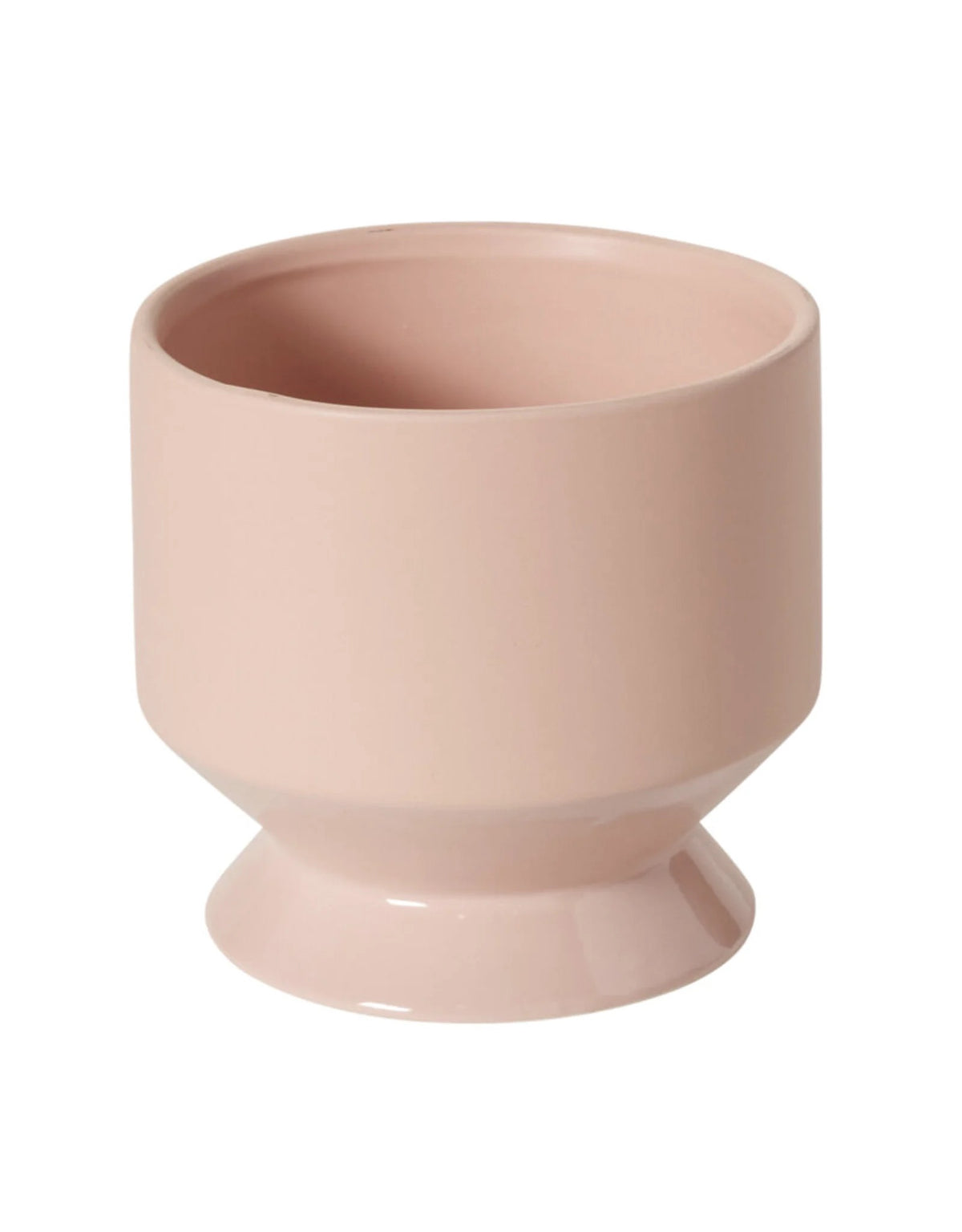A florist favorite with a fresh, modern shape. The Pasadena Pot has a softly rounded, compote-inspired silhouette with a pedestal base and warm peach finish. Its low, wide proportions make it especially lovely for lush floral arrangements, allowing blooms to spill naturally and create that full, garden-style look.