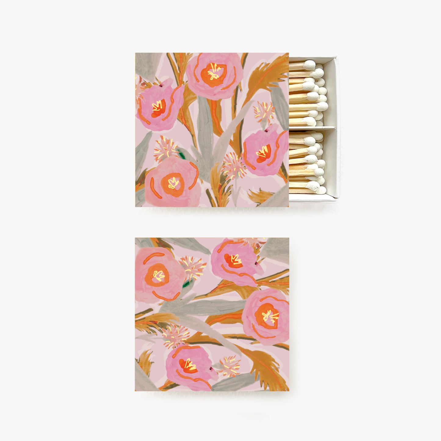 Painted Pink Florals Matchbox