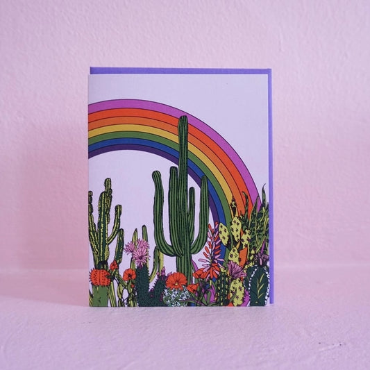 Rainbow Cacti Card | Ash + Chess