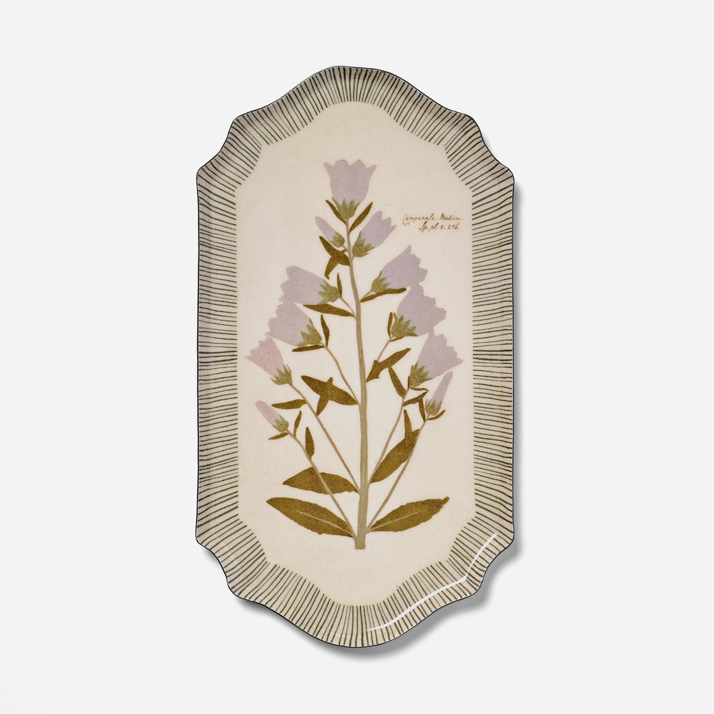 Add a touch of vintage elegance to your home with this beautifully crafted Campanula Bellflower Enamel Trinket Tray.