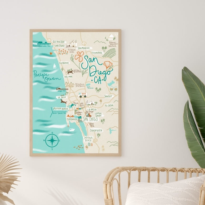 San Diego Map Poster