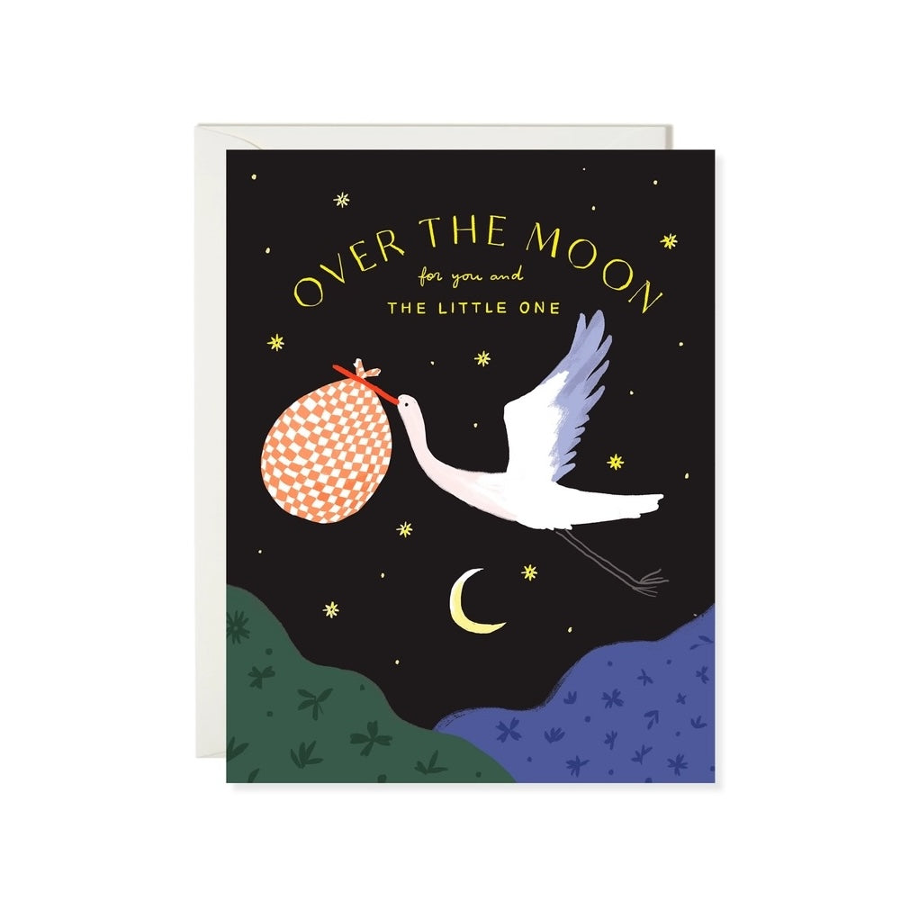 Stork Delivery Baby Card by Karen Schipper