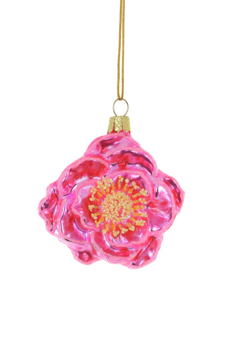Glass Camellia Ornament