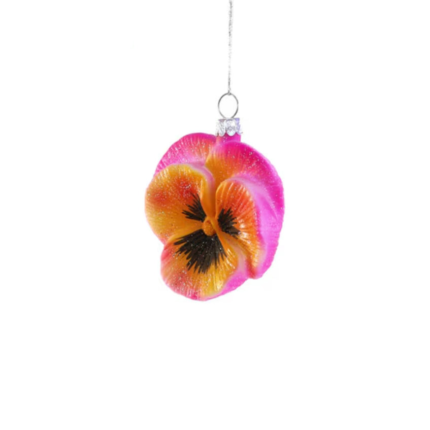 Colorful flower-shaped ornament on a white background