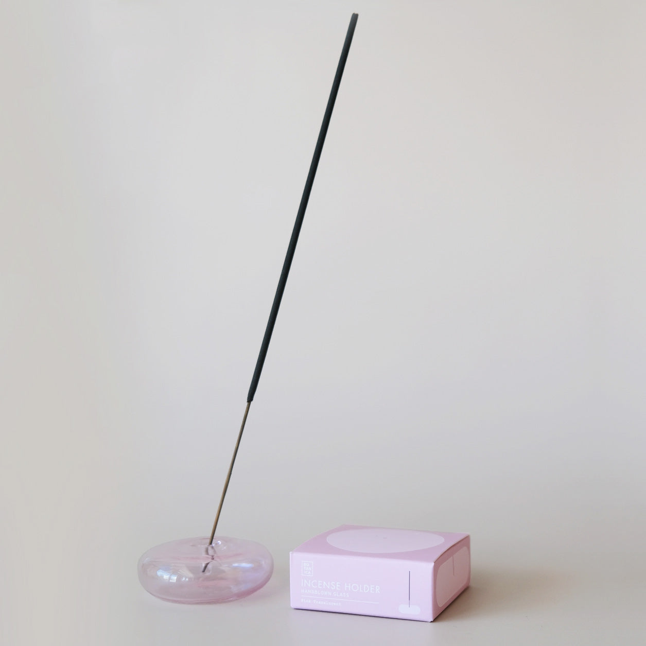 Pink Bubble Glass Incense Holder