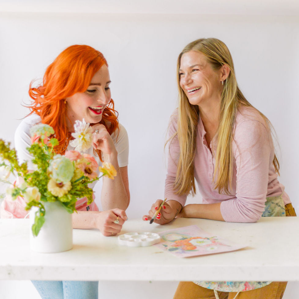 Custom Flower Arranging Workshop + Floral Painting Class with Meg and Michaela