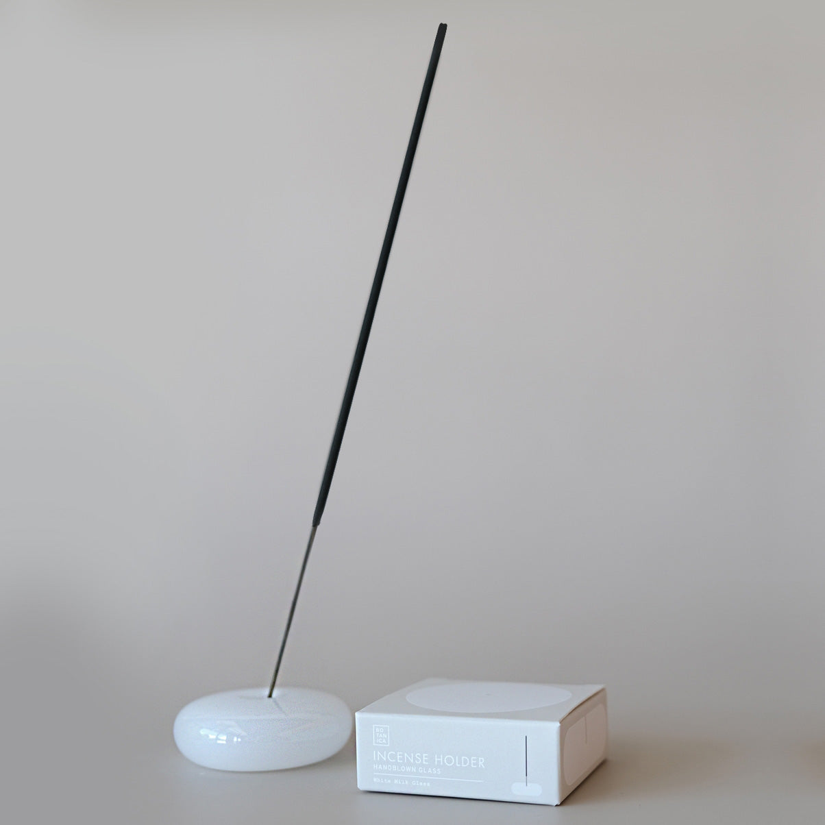 White Bubble Glass Incense Holder