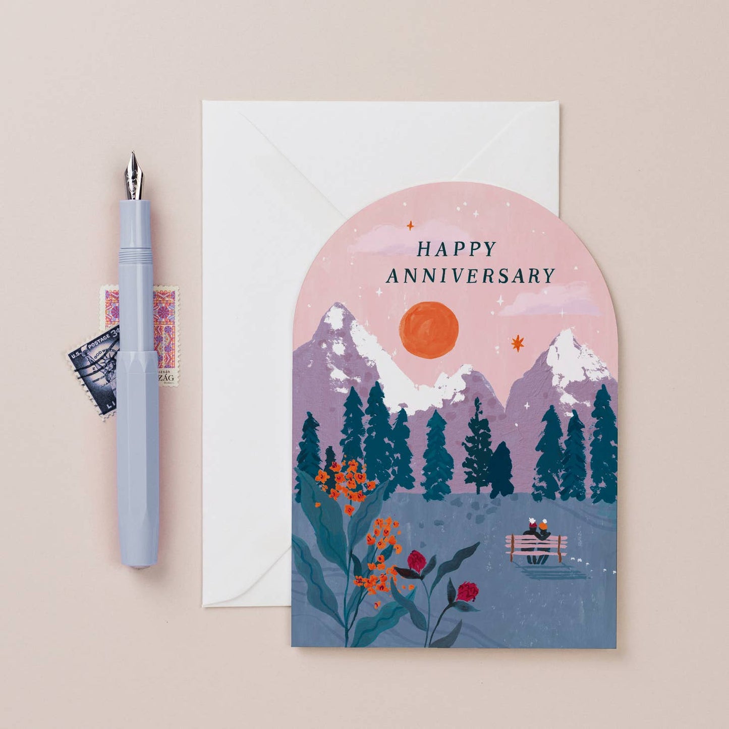 Anniversary Sunset Greeting Card