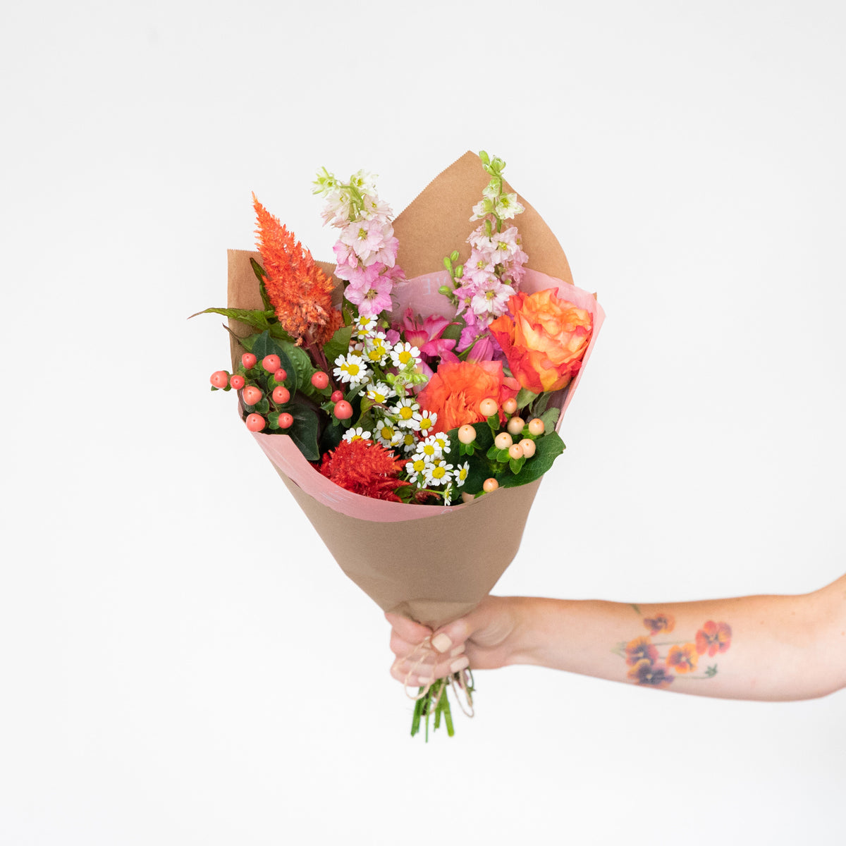 Wrapped Bouquet — Upper Village Blooms