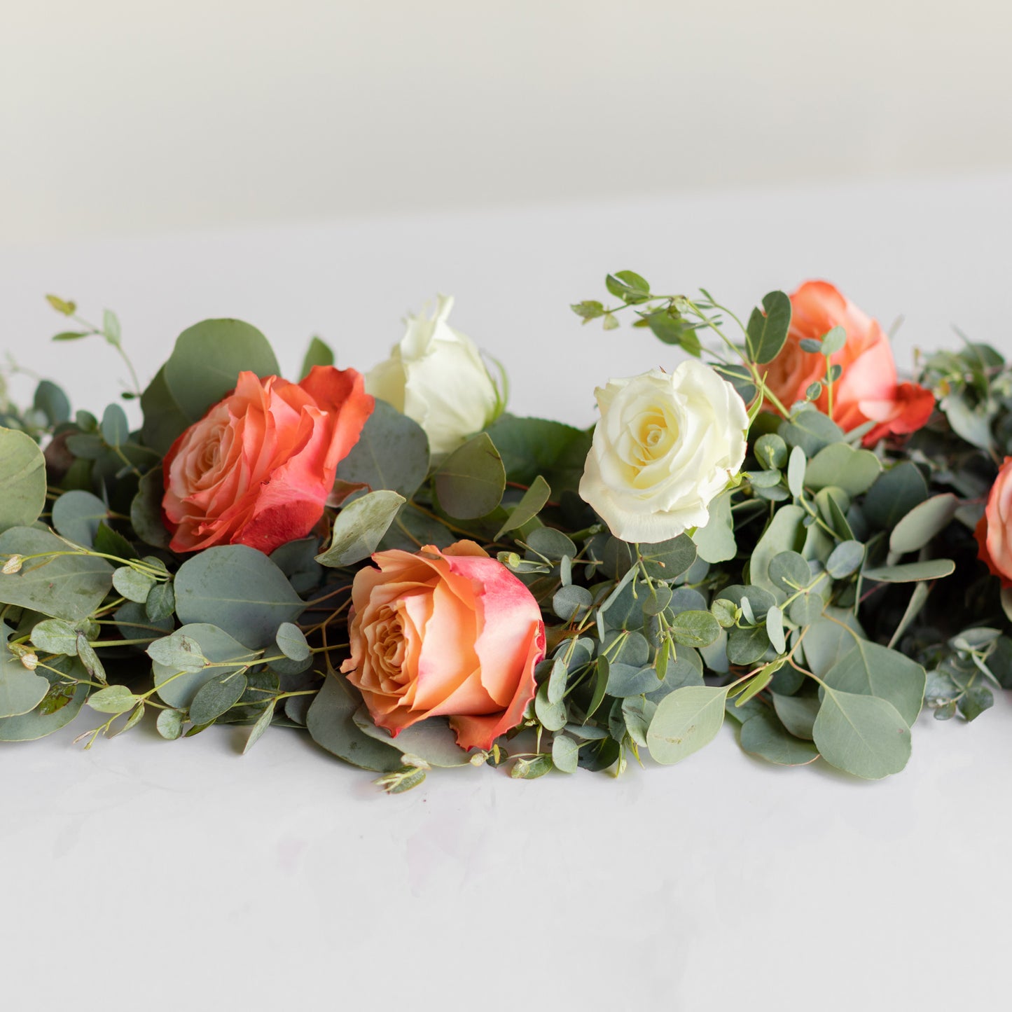 Eucalyptus Rose garland for a baby shower