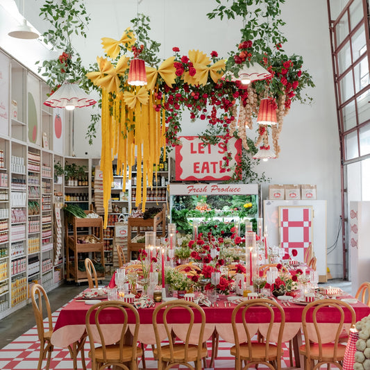 Native Poppy's best floral installs of 2024 - pasta florals for wedding reception