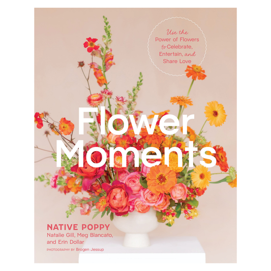 A cover photo of Flower Moments book.