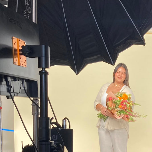 Native Poppy florist photoshoot BTS