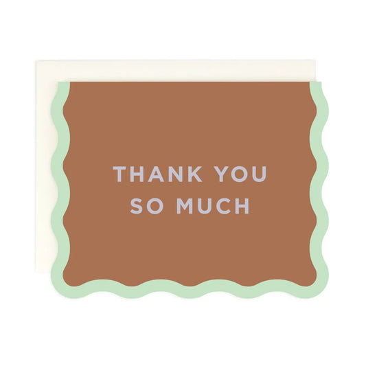 Thank You Card - Wave Edge