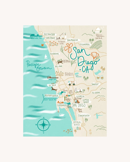 San Diego Map Poster