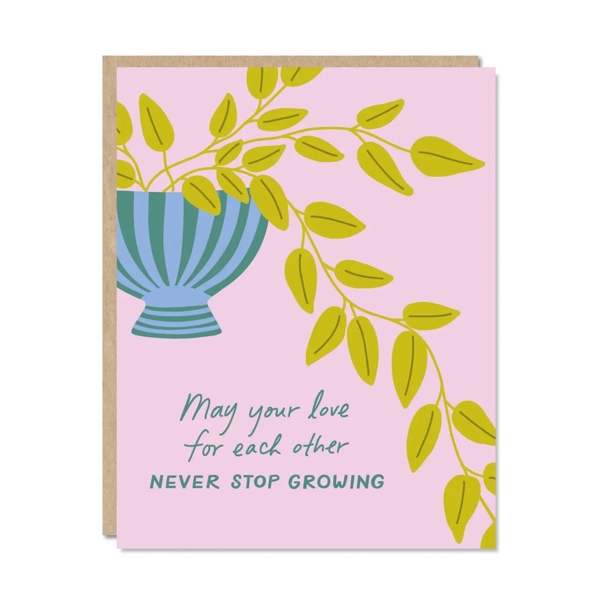 Never Stop Growing - Wedding Card