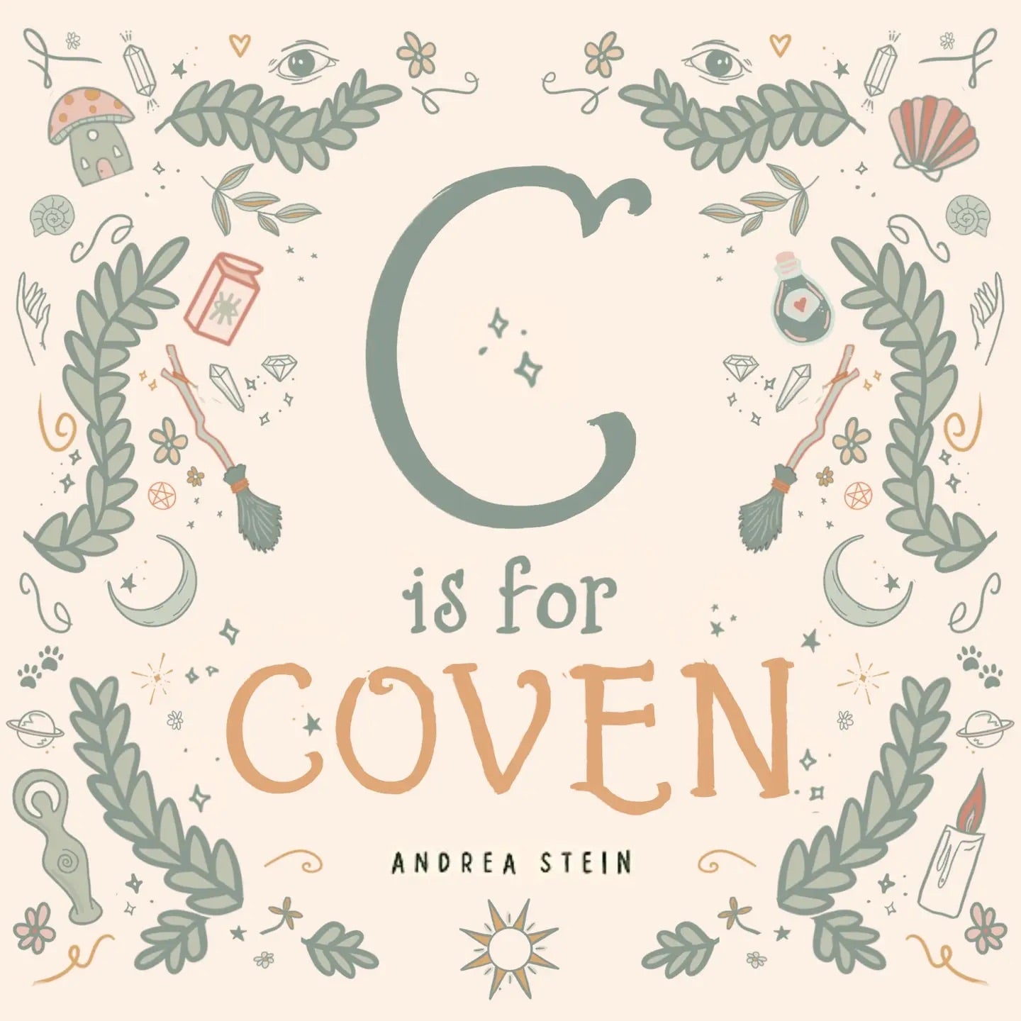 C is for Coven is a reinterpretation of a classic alphabet book, matching each letter of the ABCs with a rhyming phrase that teaches kids about witchcraft.