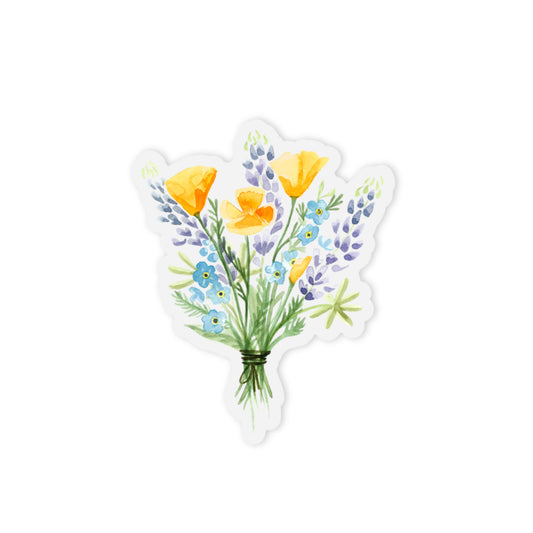 Wildflower bouquet sticker