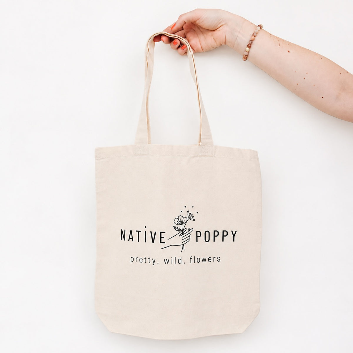 Native Poppy Logo Tote
