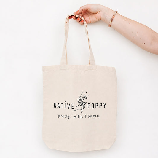 Native Poppy Logo Tote