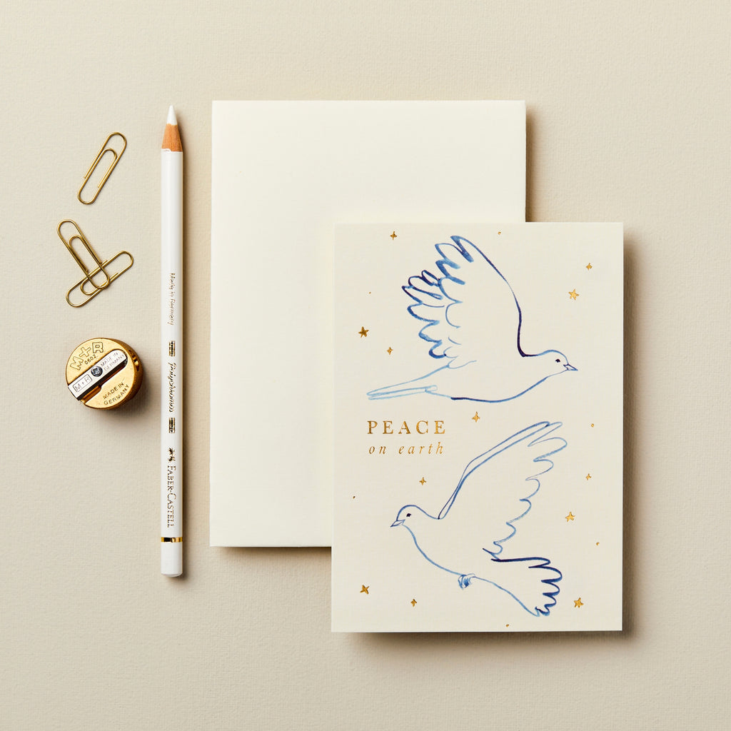 Peace On Earth Doves Holiday Card | Wanderlust Paper