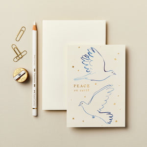Peace On Earth Doves Holiday Card | Wanderlust Paper