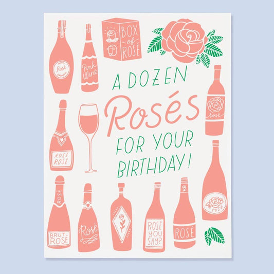 Dozen Rosés Birthday Card
