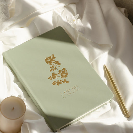 Sage green Floral Lined Journal | Papel & Co