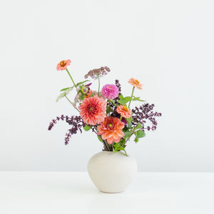Garden Buddy - Locally-grown flowers in a handmade ceramic bud vase