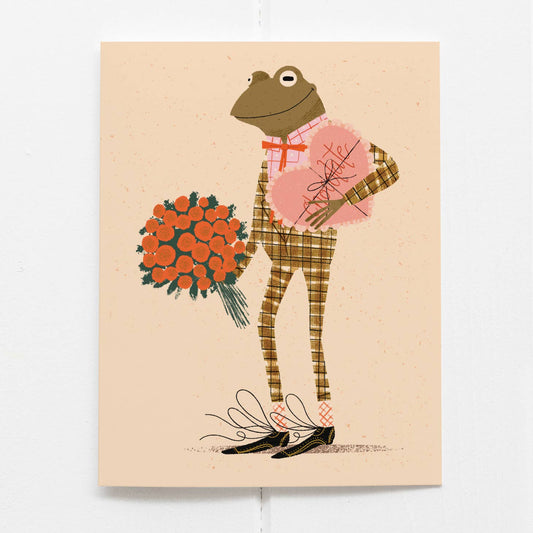 Handsome Frog Valentine Card 