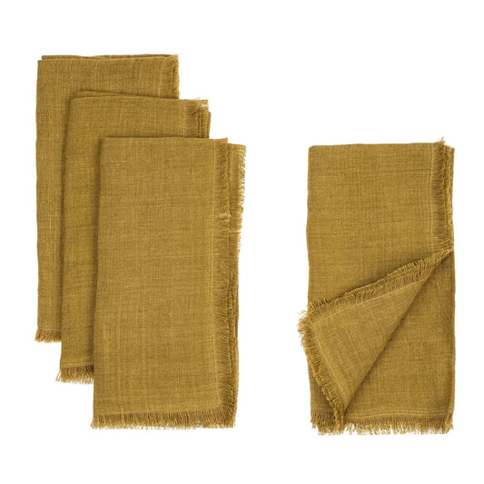 Handwoven from super-soft Belgian linen, our pre-washed Lina Linen Napkins bring effortless style to the table. 