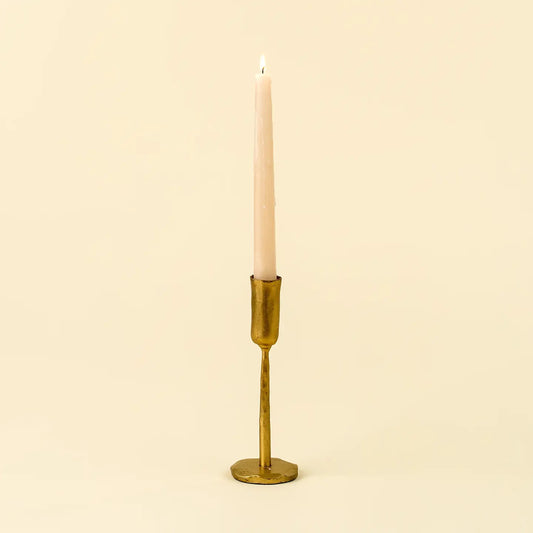Designed to bring romance and light to long winter nights, our Luna Forged Candlesticks are completed with taper candles and bring a sense of occasion and celebration to everyday evenings, completing tablescapes and mantels alike.
