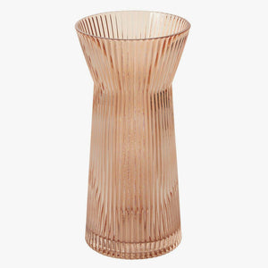 Lyrical Glass Vase - pink tinted glass vase